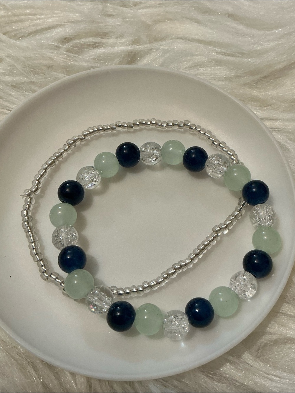 Two simple/minimalist beaded bracelets